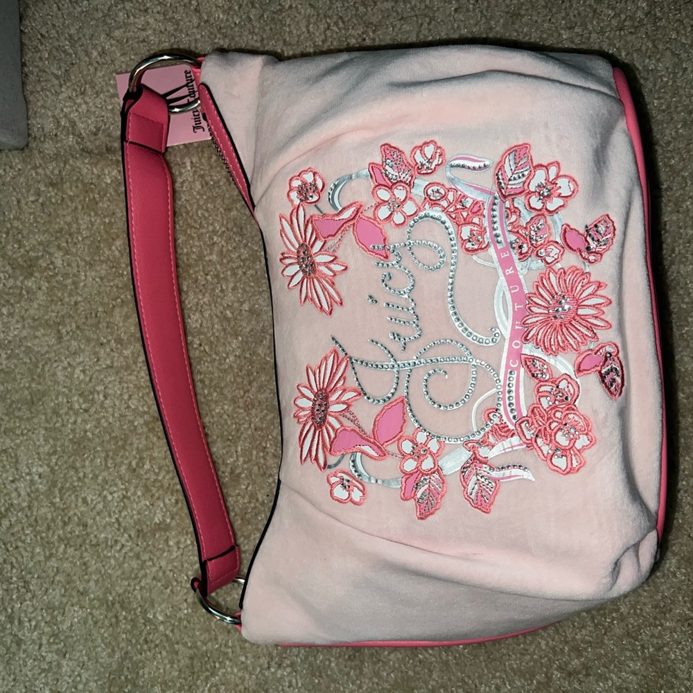 Juicy Couture Pink Floral Shoulder Bag